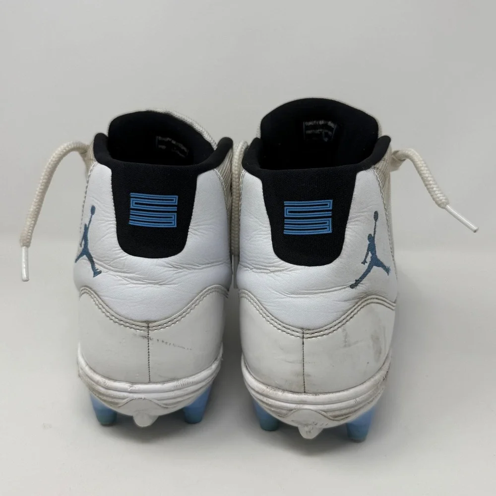 Jordan 11 Retro TD Football Cleats White Columbia Blue AO1561-117 Mens 11.5